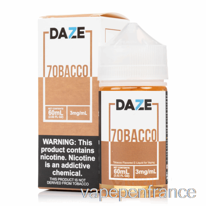 7obacco - E-liquide 7 Daze - Stylo Vape 60 Ml 0 Mg
